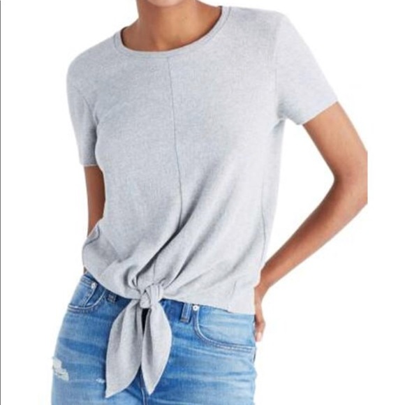 Madewell Tops - Madewell Modern Tie Front Tee - Size XS